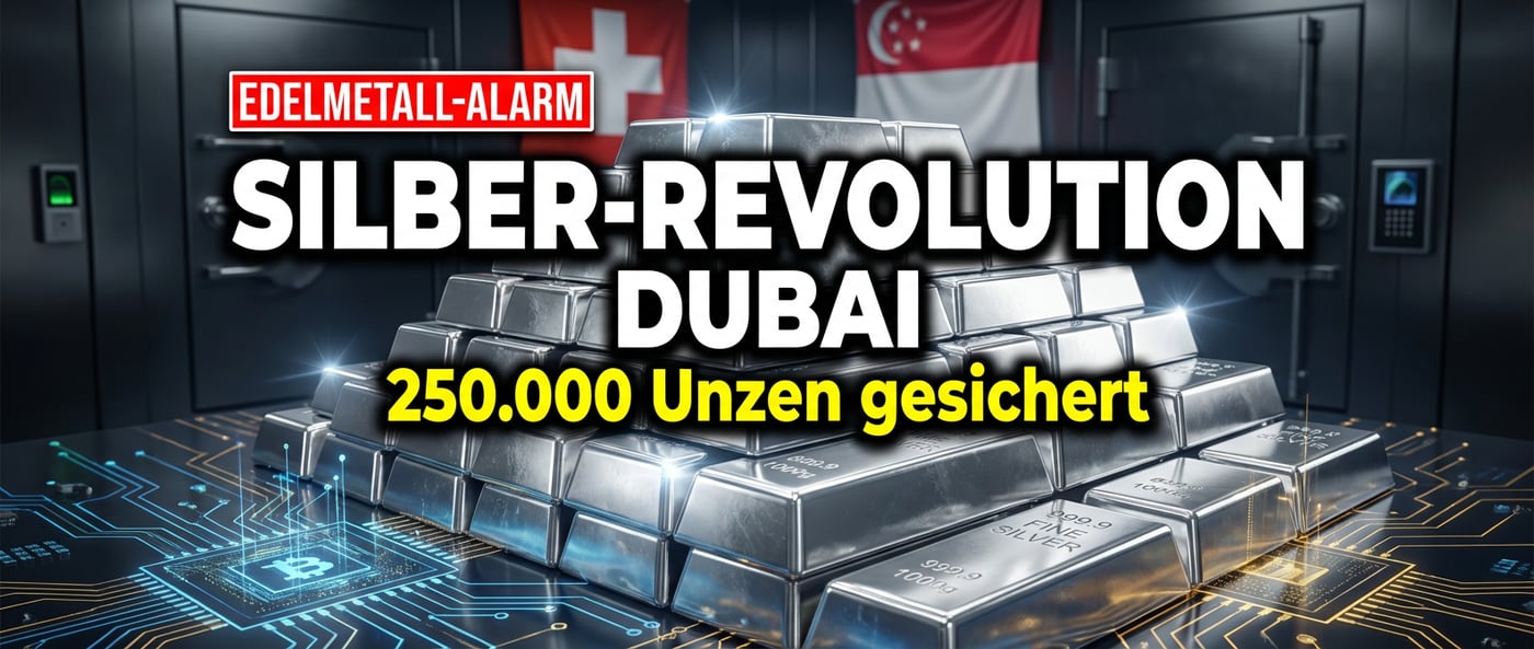 Silber als digitaler Anker: Dubai-Unternehmen sichert sich Viertelmillion Unzen physisches Edelmetall