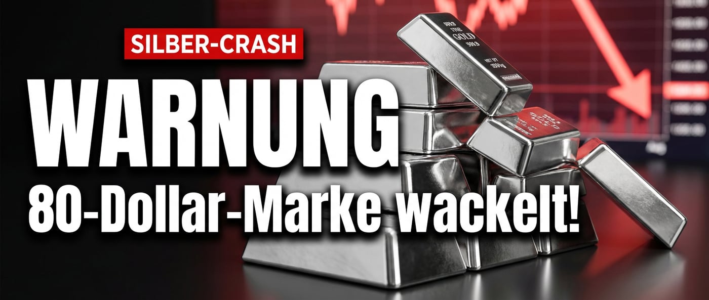 Silber ringt um Halt: Kann das Edelmetall nach dem Kursrutsch die 80-Dollar-Marke verteidigen?