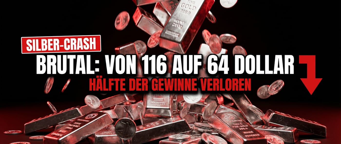 Silbermarkt im Ausnahmezustand: Nach 156 Prozent Rallye folgt der brutale Absturz