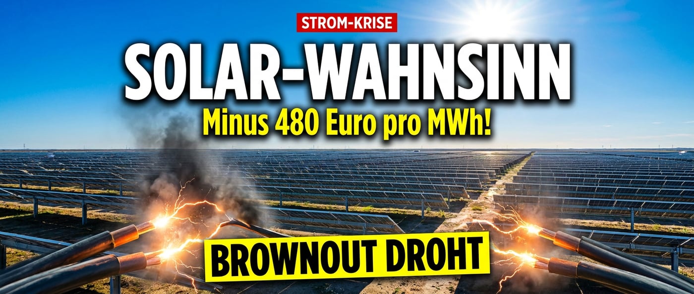 Solar-Wahnsinn auf dem Höhepunkt: Wenn Strom zur teuren Last wird und der Brownout droht