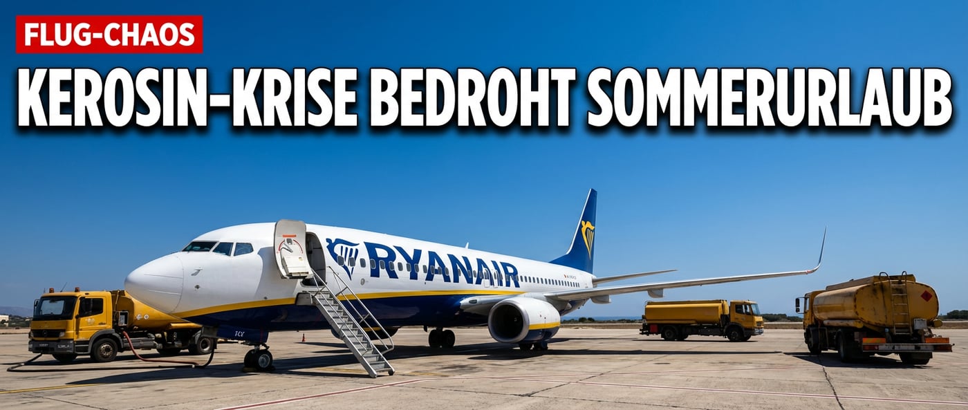 Sommerurlaub in Gefahr: Ryanair droht mit massiven Flugstreichungen wegen Kerosin-Krise