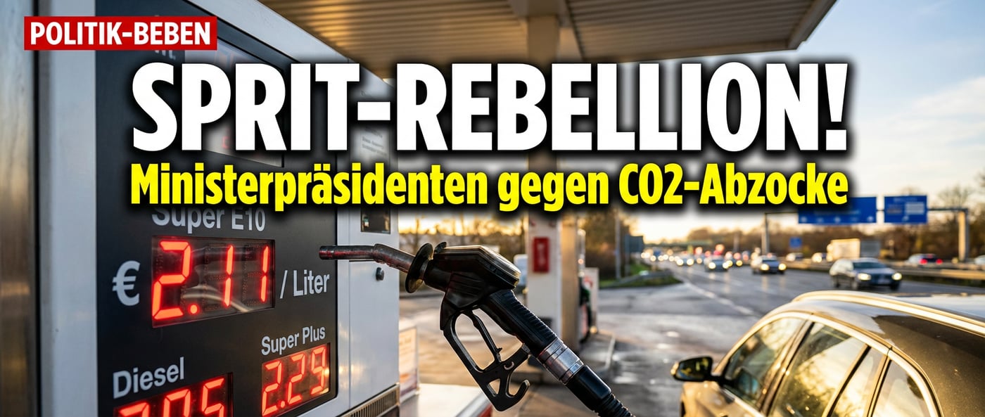 Spritpreis-Schock: Ministerpräsidenten rebellieren gegen CO2-Abzocke