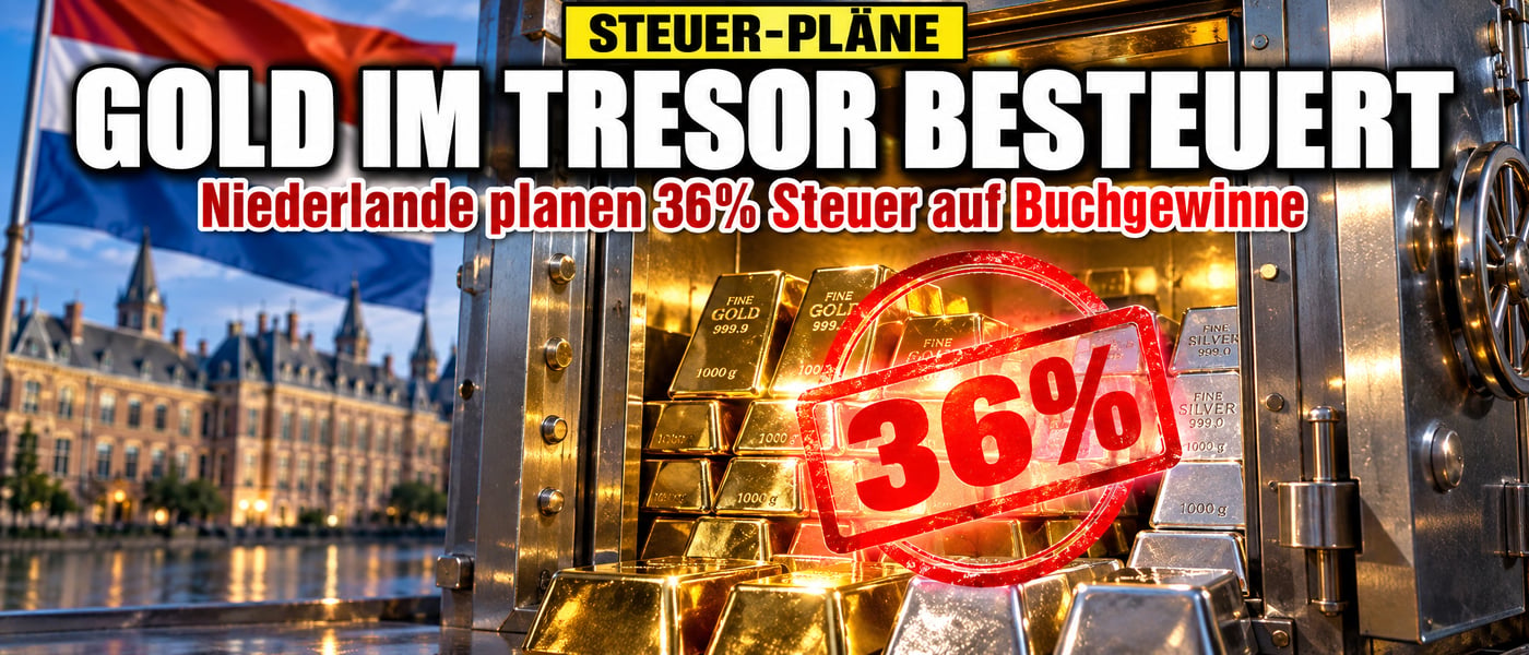 Steuer auf Papiergewinne: Holland greift nach Gold im Tresor!