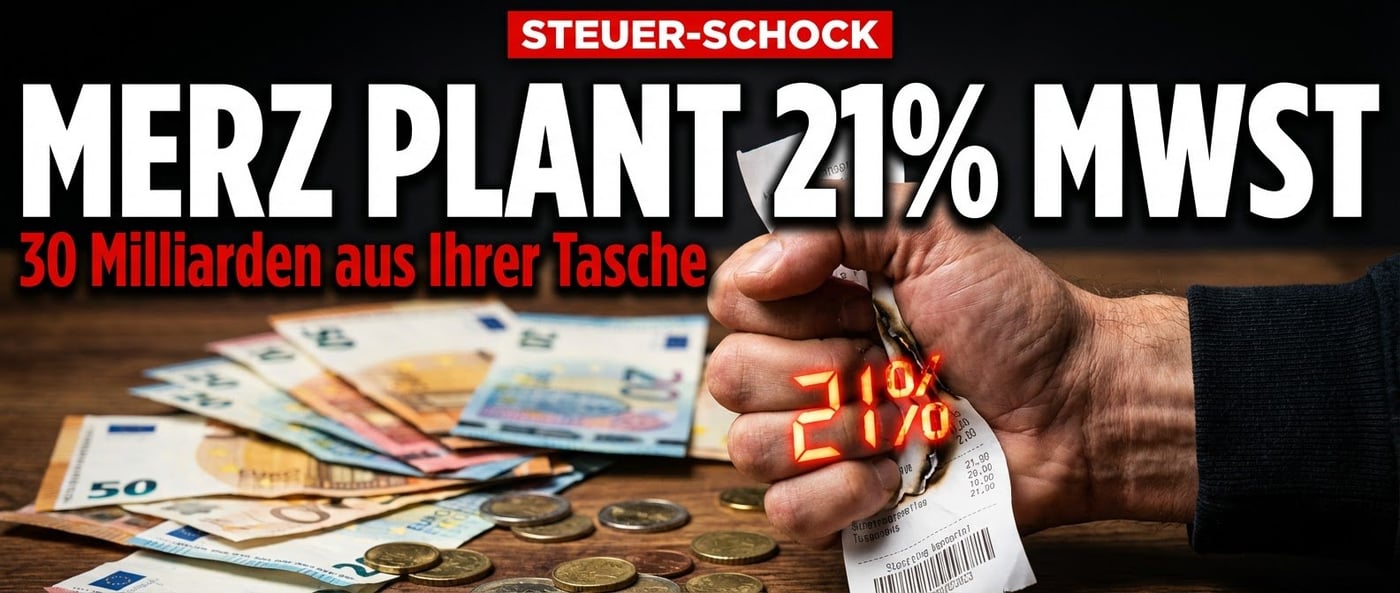 Steuer-Schock für alle Bürger: Droht die Merz-Regierung mit einer Mehrwertsteuer von 21 Prozent?