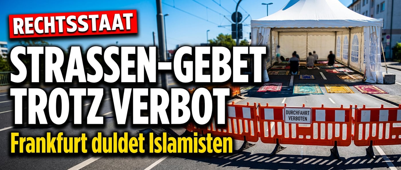 Straßengebet vor geschlossener Islamisten-Moschee: Frankfurt kapituliert vor religiöser Machtdemonstration
