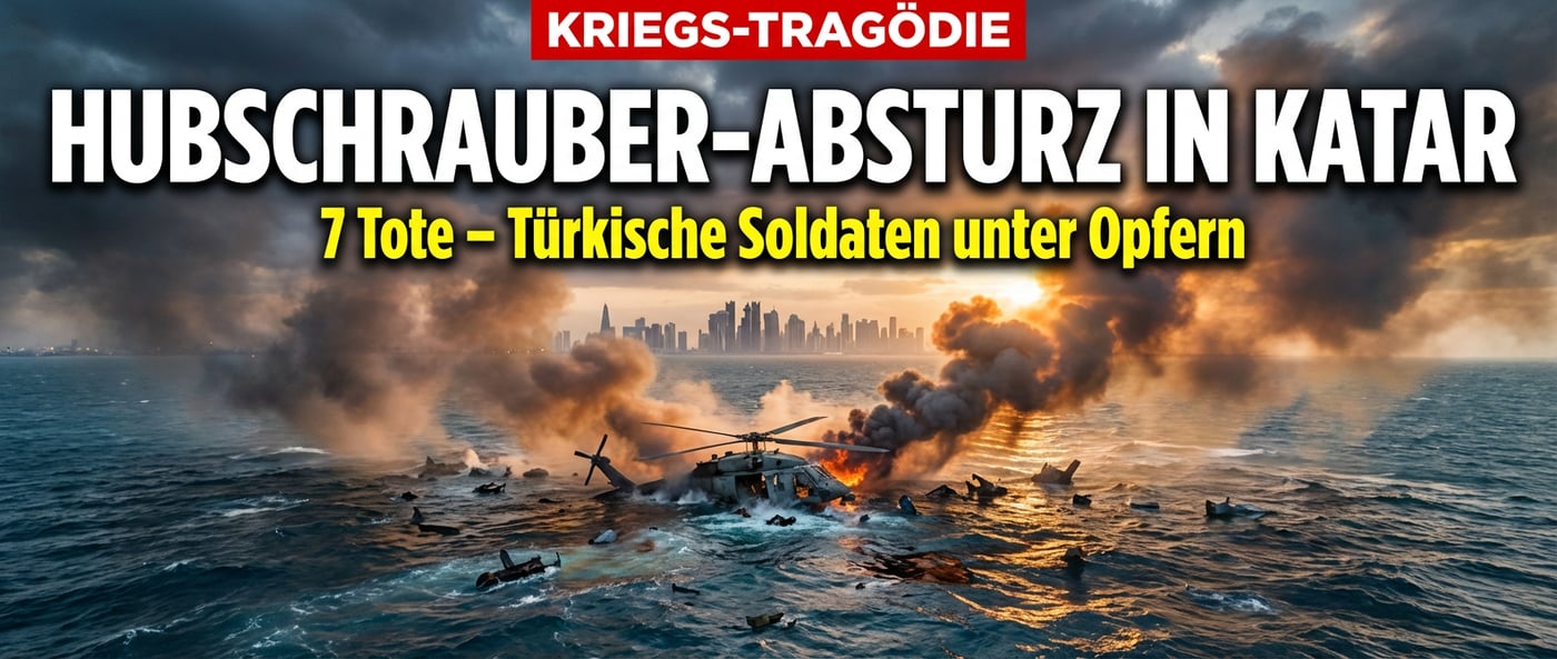Tödlicher Hubschrauberabsturz in Katar: Sieben Tote mitten im Irankrieg – auch türkische Soldaten unter den Opfern