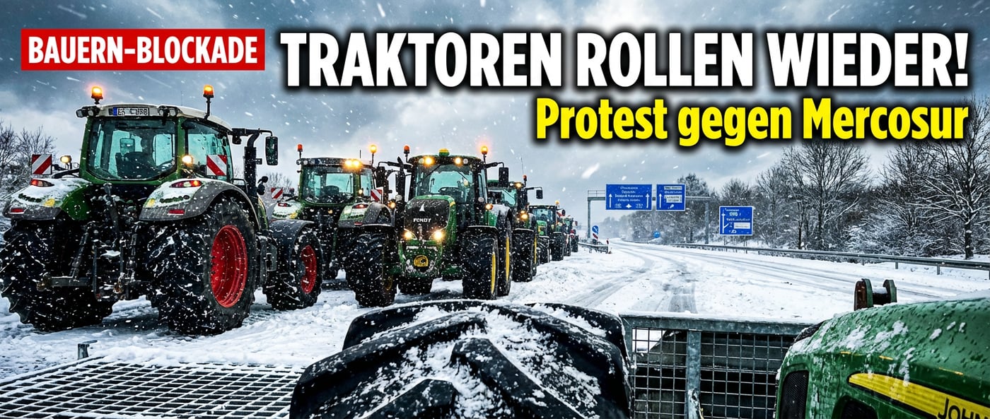 Traktoren rollen wieder: Bauernproteste kehren mit voller Wucht zurück