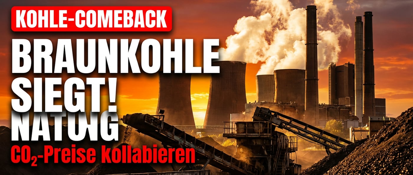 Triumph der Braunkohle: CO₂-Preisverfall entlarvt das Scheitern der Energiewende