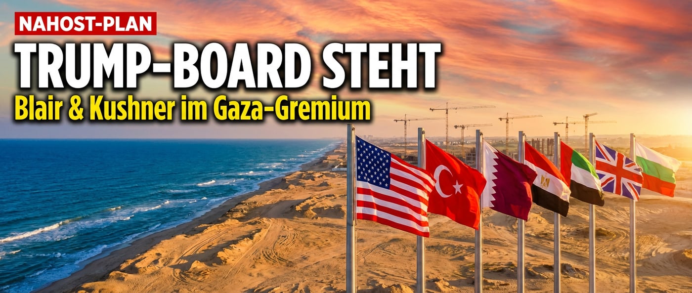 Trumps Gaza-Friedensplan: Hochkarätige Besetzung für umstrittenes „Board of Peace"