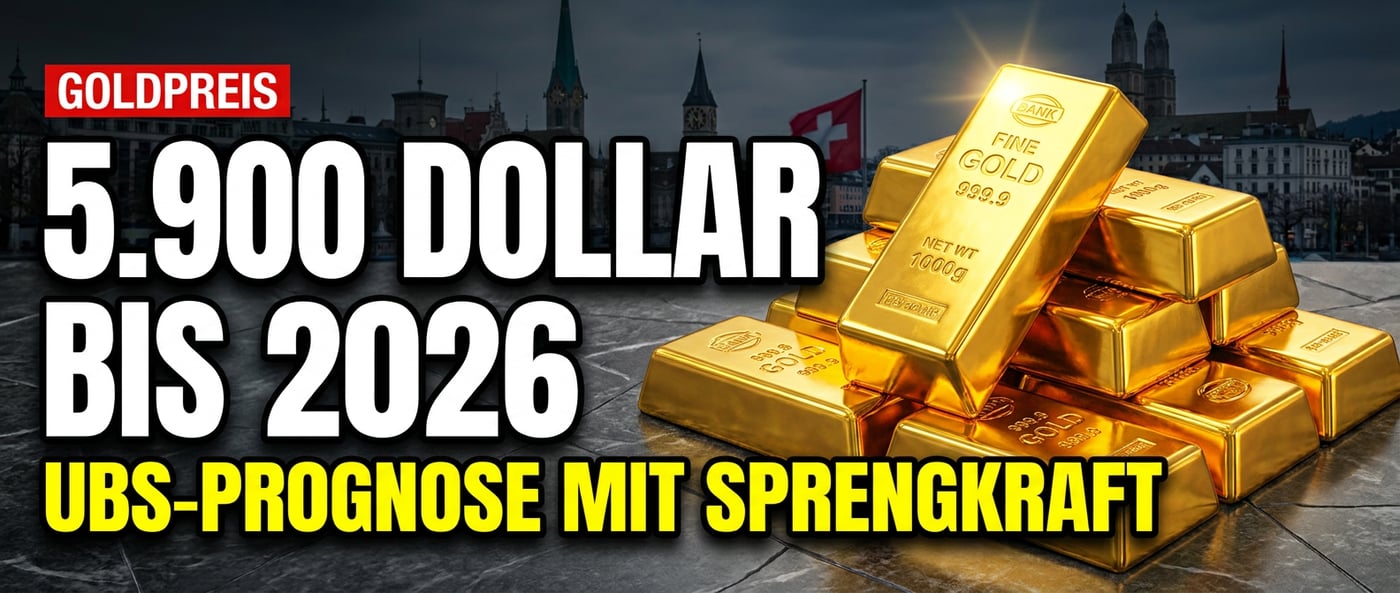 UBS-Prognose mit Sprengkraft: Goldpreis könnte bis Ende 2026 auf 5.900 Dollar explodieren