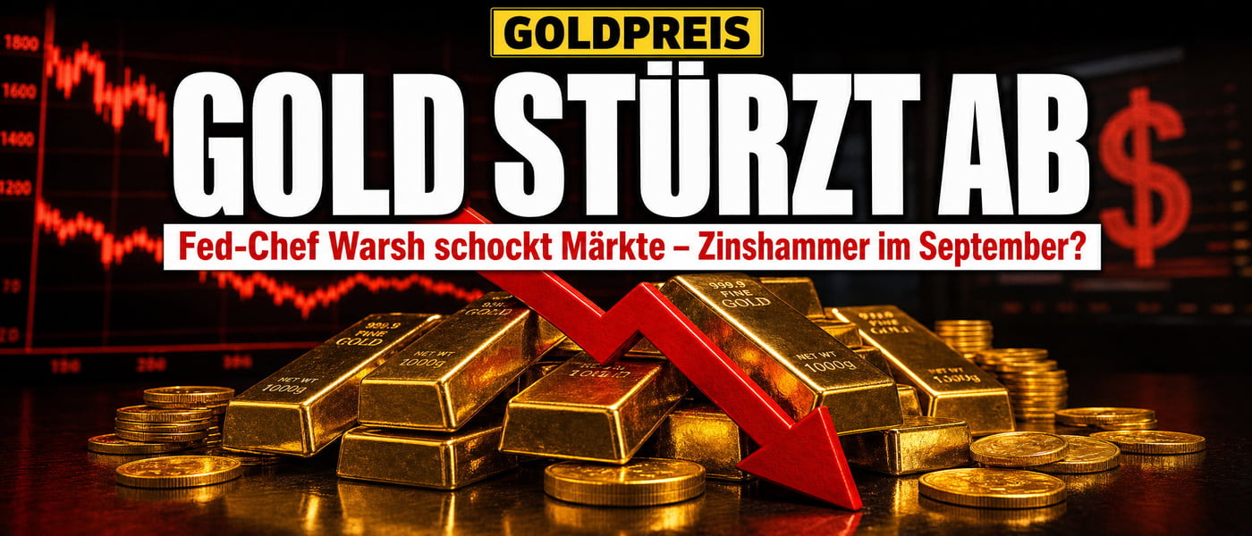 Warsh schockt die Märkte: Gold stürzt ab – Zinshammer im September?