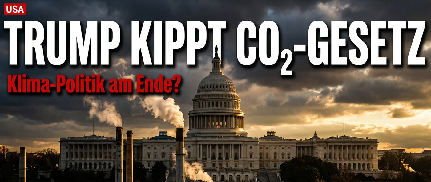 Washington kippt Klima-Grundpfeiler: CO₂ gilt in den USA nicht mehr als Gesundheitsgefahr