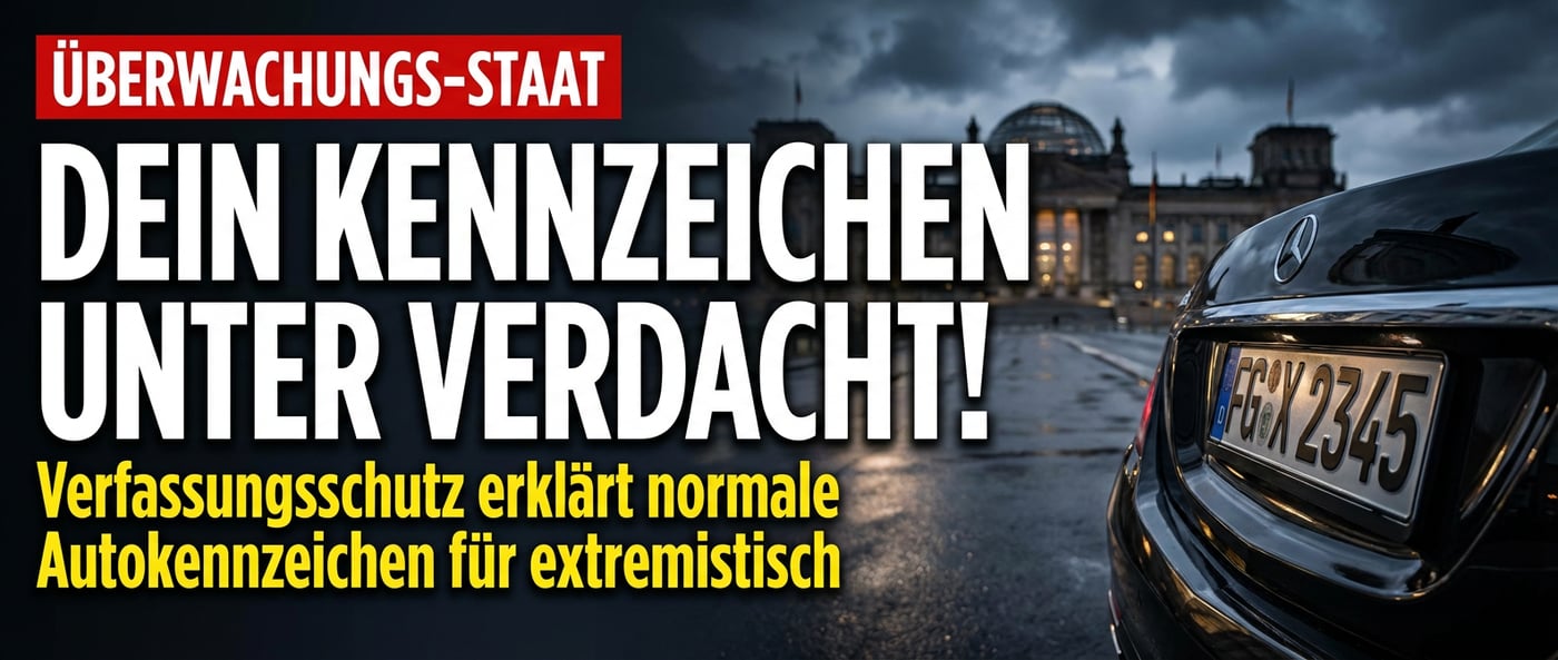 Wenn das Nummernschild zum Staatsfeind wird: Verfassungsschutz versetzt Autofahrer in Angst