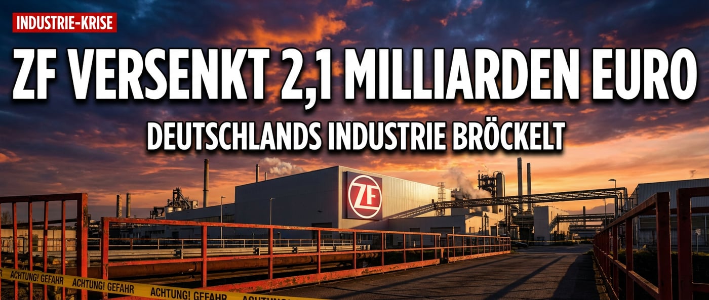 ZF am Abgrund: Autozulieferer versenkt 2,1 Milliarden Euro – Deutschlands Industriestandort bröckelt weiter