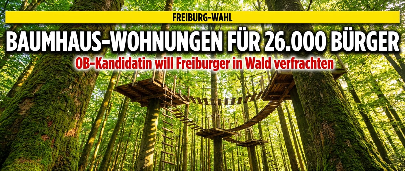 Zurück auf die Bäume: Freiburger OB-Kandidatin will Bürger in Baumhäuser verfrachten