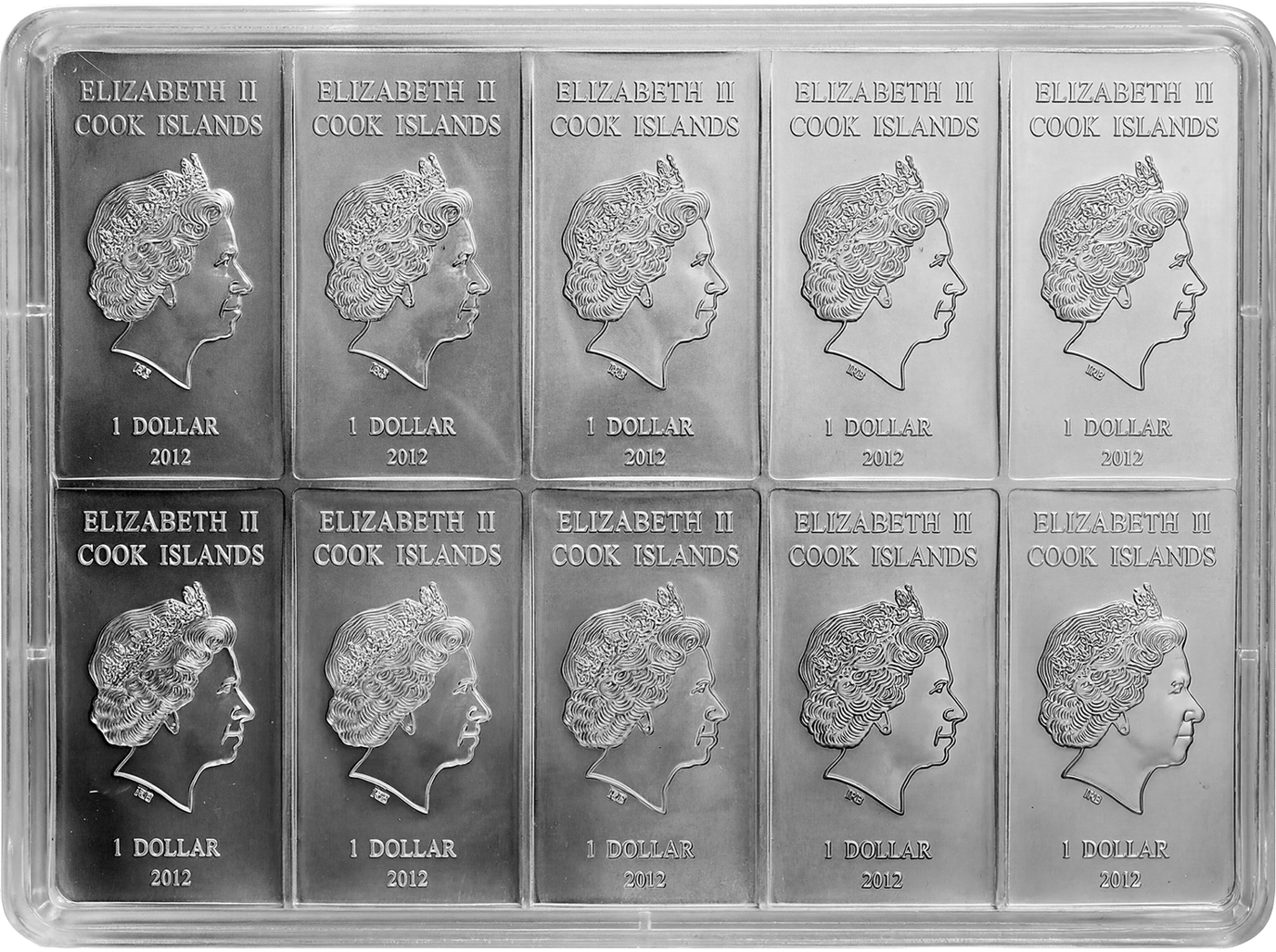 Silber CombiCoin 10 × 10 g Cook Islands