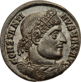 Follis Konstantin I. · Vorderseite