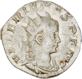 Antoninian Valerian II. · Vorderseite