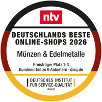 Deutschlands Beste Online-Shops 2026 - Münzen & Edelmetalle - Preisträger Platz 1-3 (ntv & DISQ)