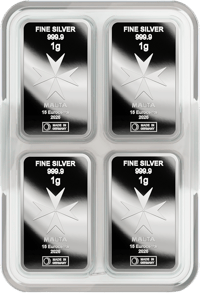 50 x 1g Silber Malta Münzbarren UnityBox