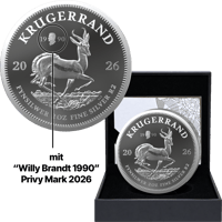 2 Unze Silber Krügerrand Willy Brandt 2026
