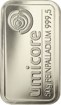 50 g palladium bar, product photo from the shop