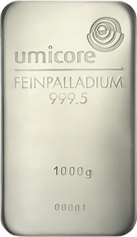 1 kg palladium bar, product photo from the shop