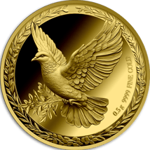 0,5g Gold Friedenstaube 2025 (Auflage: 5.000 | Polierte Platte)