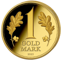 0,5g Gold Goldmark 2025 (Auflage: 5.000 | Polierte Platte)