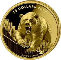 0,5g Gold Bulle und Bär 2025 (Auflage: 5.000 | Polierte Platte)