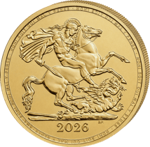 1/2 Pfund Gold Sovereign Charles III. 2026