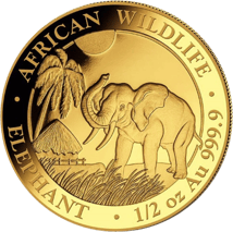 1/2 Unze Gold Somalia Elefant 2017