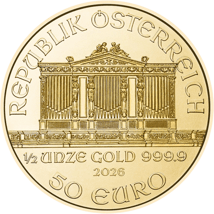 1/2 Unze Gold Wiener Philharmoniker 2026