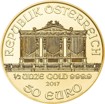 1/2 Unze Wiener Philharmoniker Gold 2017
