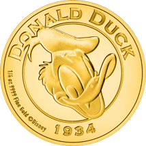 1/4 Unze Gold 90 Jahre Donald Duck 2024 PP (Auflage: 90 | Polierte Platte)