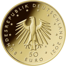 1/4 Unze Gold 50 Euro Pauke 2021 (Buchstabe A)