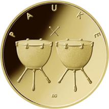 1/4 Unze Gold 50 Euro Pauke 2021 (Buchstabe A)