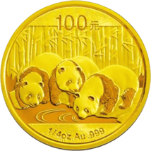 1/4 Unze Gold China Panda 2013