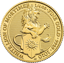 1/4 Unze Gold The Queen's The White Lion of Mortimer 2020
