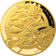 1/4 Unze Gold Tschechischer Löwe 2025 (Auflage: 500 | Polierte Platte)
