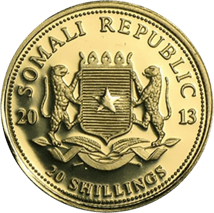 1/50 Unze Gold Somalia Elefant 2013