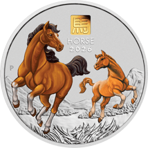 1 kg Silber Lunar III Pferd 2026 (Auflage: 388 | Privy Mark)