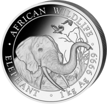 1 kg Silber Somalia Elefant 2018