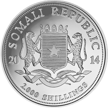1 Kilo Silber Somalia Elefant 2014