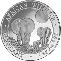1 Kilo Silber Somalia Elefant 2014