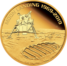 1 Unze Gold 50 Jahre Mondlandung PP im Etui (Auflage: 500 | Perth Mint)