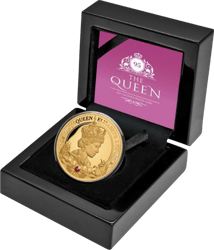 1 Unze Gold 95. Geburtstag Queen Elisabeth II. 2021 PP (Auflage: 150| Polierte Platte | mit echtem Rubin)