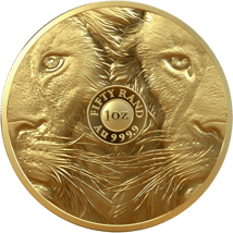 1 Unze Gold Big Five Löwe 2019 PP (Auflage: 500 | 2. Motiv | im Etui)