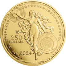 1 Unze Gold Inspirierende Ikonen Johannes Gutenberg 2024 (Auflage: 100)