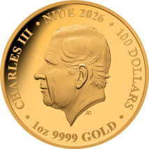 1 Unze Gold Schachfiguren Turm 2026 (Auflage 99 | Polierte Platte | Platiniert)